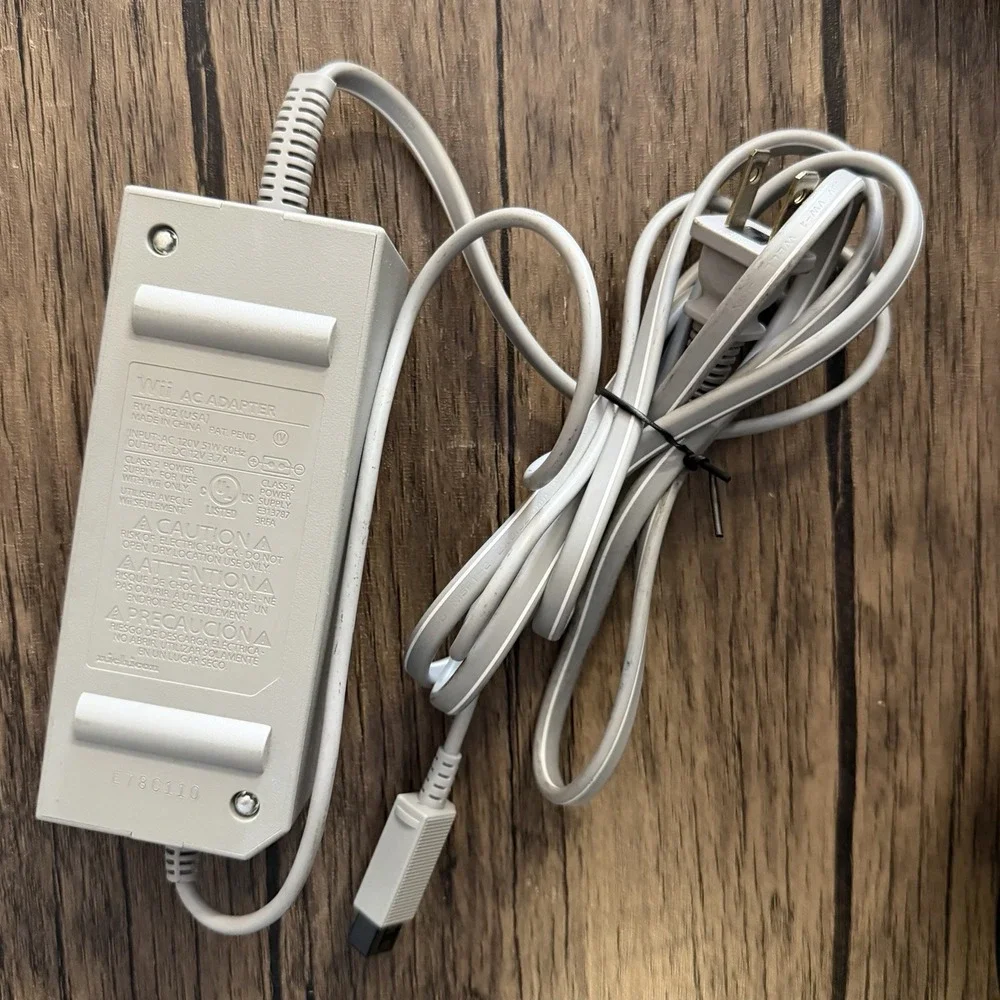Authentic Nintendo Wii OEM Power Supply AC Adapter Cord RVL-002‎ USA -Tested-